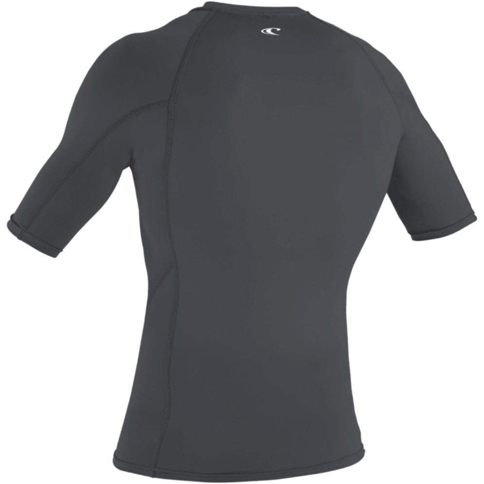 2026 O'Neill Mens Basic Skins Short Sleeve Rash Vest 5713 - Graphite